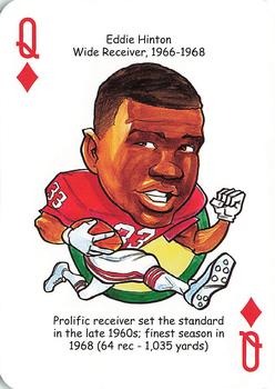 2009 Hero Decks Oklahoma Sooners Football Heroes Playing Cards #Q♦ Eddie Hinton Front