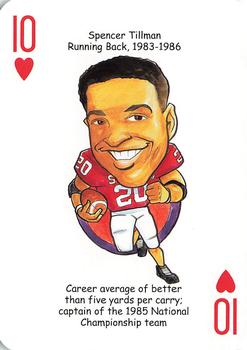 2009 Hero Decks Oklahoma Sooners Football Heroes Playing Cards #10♥ Spencer Tillman Front