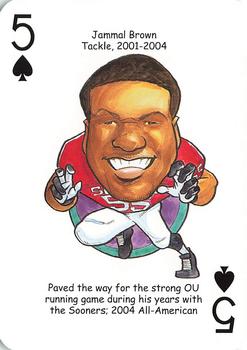 2009 Hero Decks Oklahoma Sooners Football Heroes Playing Cards #5♠ Jammal Brown Front