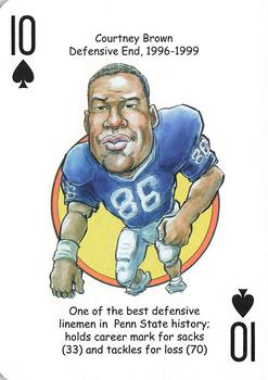 2018 Hero Decks Penn State Nittany Lions Football Heroes Playing Cards #10♠ Courtney Brown Front