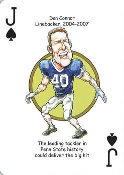 2018 Hero Decks Penn State Nittany Lions Football Heroes Playing Cards #J♠ Dan Connor Front