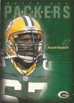 2001 Green Bay Packers Police - Progressive Auto Insurance & Wisconsin State Patrol #9 Russell Maryland Front