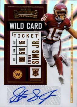 2020 Panini Contenders - Rookie Ticket Wild Card #243 Steven Sims Jr. Front