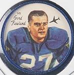 1964 Nalley's CFL Western Conference Football Stars #95 Gord Rowland Front
