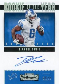 2020 Panini Contenders - Rookie of the Year Contenders Autographs RPS #RYA-DAS D'Andre Swift Front