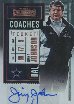 2020 Panini Contenders - Coaches Ticket Gold #313 Jimmy Johnson Front