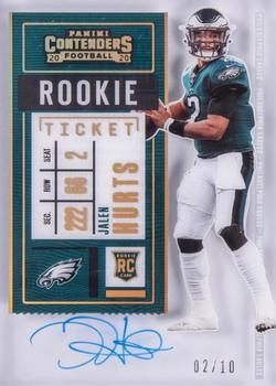 2020 Panini Contenders - Rookie Clear Ticket RPS #122 Jalen Hurts Front