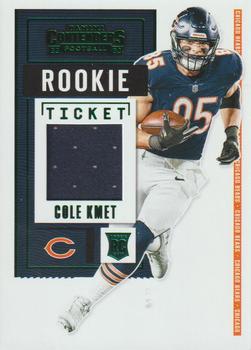 2020 Panini Contenders - Rookie Ticket Swatches #RTS-CKM Cole Kmet Front