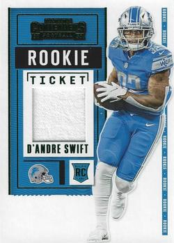 2020 Panini Contenders - Rookie Ticket Swatches Variation #RSV-DAS D'Andre Swift Front