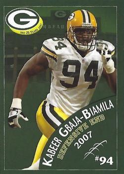 2007 Green Bay Packers Police - Clintonville Police Department #12 Kabeer Gbaja-Biamila Front