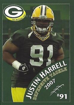2007 Green Bay Packers Police - Clintonville Police Department #15 Justin Harrell Front