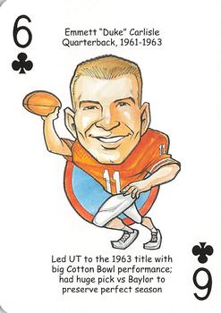 2009 Hero Decks Texas Longhorns Football Heroes Playing Cards #6♣ Emmet 