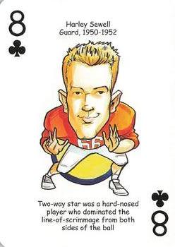 2009 Hero Decks Texas Longhorns Football Heroes Playing Cards #8♣ Harley Sewell Front