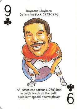 2009 Hero Decks Texas Longhorns Football Heroes Playing Cards #9♣ Raymond Clayborn Front