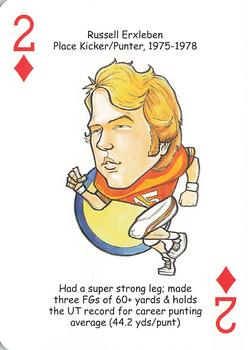 2009 Hero Decks Texas Longhorns Football Heroes Playing Cards #2♦ Russell Erxleben Front