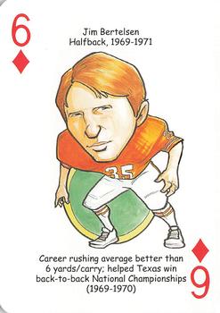 2009 Hero Decks Texas Longhorns Football Heroes Playing Cards #6♦ Jim Bertelsen Front