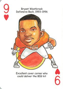 2009 Hero Decks Texas Longhorns Football Heroes Playing Cards #9♥ Bryant Westbrook Front