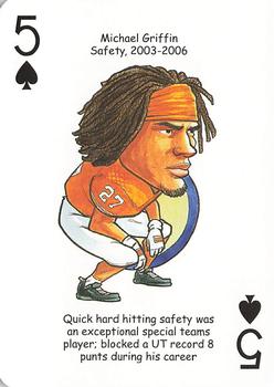 2009 Hero Decks Texas Longhorns Football Heroes Playing Cards #5♠ Michael Griffin Front