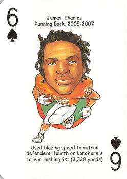 2009 Hero Decks Texas Longhorns Football Heroes Playing Cards #6♠ Jamaal Charles Front