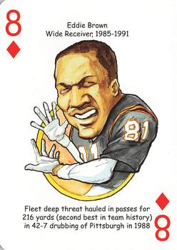 2009 Hero Decks Cincinnati Bengals Football Heroes Playing Cards #8♦ Eddie Brown Front