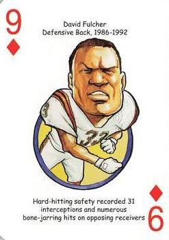 2009 Hero Decks Cincinnati Bengals Football Heroes Playing Cards #9♦ David Fulcher Front
