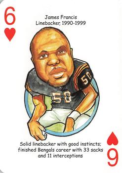 2009 Hero Decks Cincinnati Bengals Football Heroes Playing Cards #6♥ James Francis Front