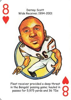 2009 Hero Decks Cincinnati Bengals Football Heroes Playing Cards #8♥ Darnay Scott Front