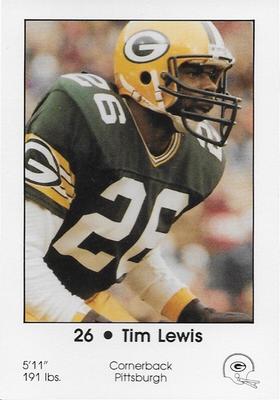 1985 Green Bay Packers Police - Local Merchants, Service Clubs, Financial Institutions, Chilton Police Department #7 Tim Lewis Front