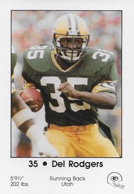 1985 Green Bay Packers Police - Local Merchants, Service Clubs, Financial Institutions, Chilton Police Department #12 Del Rodgers Front