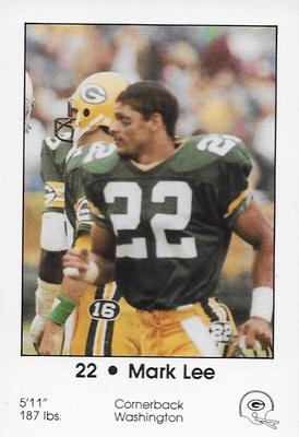 1985 Green Bay Packers Police - Local Merchants, Service Clubs, Financial Institutions, Chilton Police Department #13 Mark Lee Front