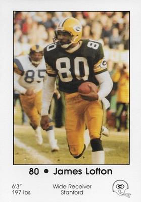 1985 Green Bay Packers Police - Local Merchants, Service Clubs, Financial Institutions, Chilton Police Department #19 James Lofton Front