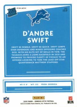 2020 Donruss Optic - Blue Scope #159 D'Andre Swift Back