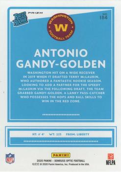2020 Donruss Optic - Blue Scope #184 Antonio Gandy-Golden Back