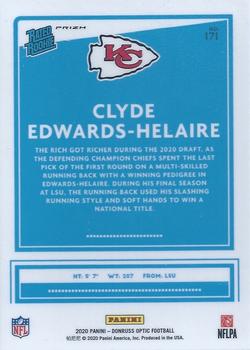 2020 Donruss Optic - Green Velocity #171 Clyde Edwards-Helaire Back