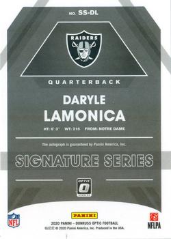 2020 Donruss Optic - Signature Series #SS-DL Daryle Lamonica Back