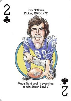 2013 Hero Decks Baltimore Colts & Ravens Football Heroes Playing Cards #2♣ Jim O'Brien Front