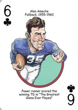 2013 Hero Decks Baltimore Colts & Ravens Football Heroes Playing Cards #6♣ Alan Ameche Front