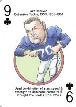 2013 Hero Decks Baltimore Colts & Ravens Football Heroes Playing Cards #9♣ Art Donovan Front