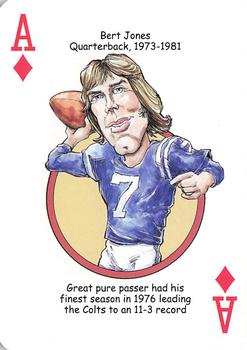 2013 Hero Decks Baltimore Colts & Ravens Football Heroes Playing Cards #A♦ Bert Jones Front