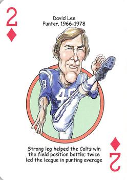 2013 Hero Decks Baltimore Colts & Ravens Football Heroes Playing Cards #2♦ David Lee Front