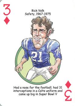 2013 Hero Decks Baltimore Colts & Ravens Football Heroes Playing Cards #3♦ Rick Volk Front