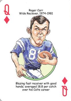 2013 Hero Decks Baltimore Colts & Ravens Football Heroes Playing Cards #Q♦ Roger Carr Front