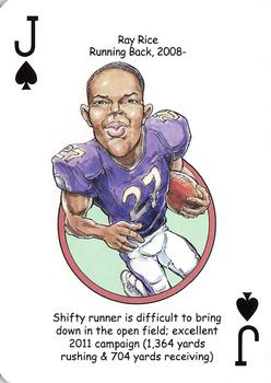 2013 Hero Decks Baltimore Colts & Ravens Football Heroes Playing Cards #J♠ Ray Rice Front