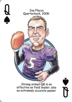 2013 Hero Decks Baltimore Colts & Ravens Football Heroes Playing Cards #Q♠ Joe Flacco Front