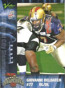 2005 Quad City Steamwheelers (AF2) #NNO Giovanni Deloatch Front