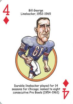 2019 Hero Decks Chicago Bears Football Heroes Playing Cards #4♦ Bill George Front