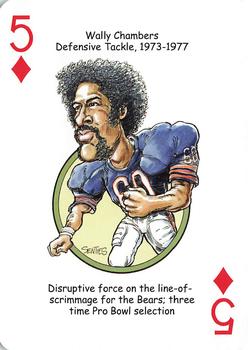 2019 Hero Decks Chicago Bears Football Heroes Playing Cards #5♦ Wally Chambers Front
