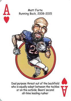 2019 Hero Decks Chicago Bears Football Heroes Playing Cards #A♥ Matt Forte Front