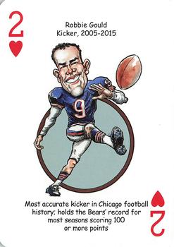 2019 Hero Decks Chicago Bears Football Heroes Playing Cards #2♥ Robbie Gould Front