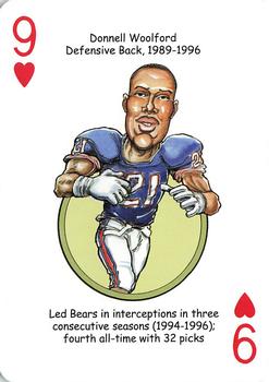2019 Hero Decks Chicago Bears Football Heroes Playing Cards #9♥ Donnell Woolford Front